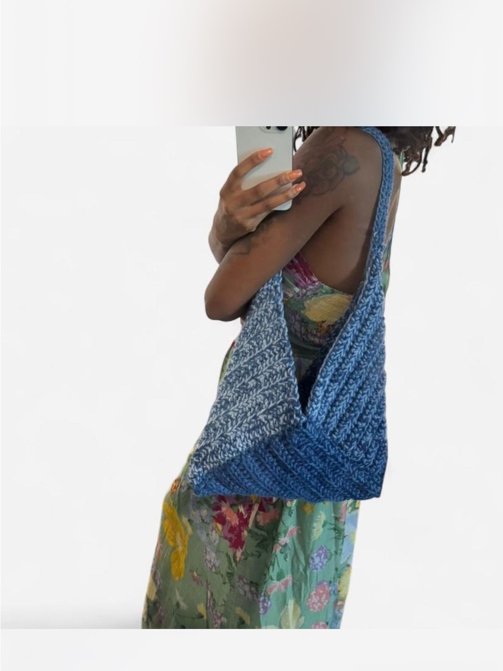 Handmade crochet triangle tote - Stylish Everyday Tote